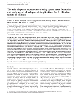 The role of sperm proteasomes during sperm aster formation and