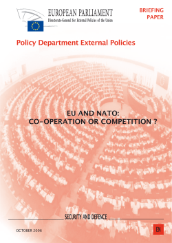 eu and nato: co-operation or competition