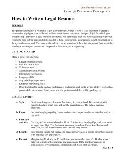 How to Write a Legal Resume