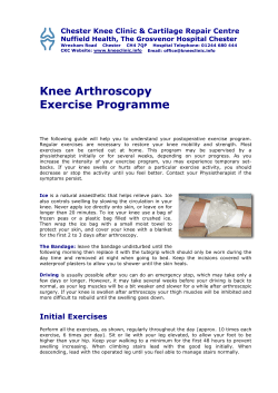 Knee Arthroscopy Exercise Programme