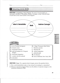 John D. Rockefeller Andrew Carnegie