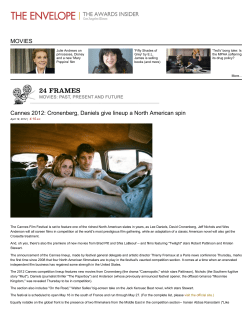 Cannes 2012: Cronenberg, Daniels give lineup