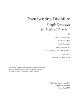 Documenting Disability