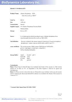 PRODUCT INFORMATION Ver. 1.2 Product Name: Alkaline