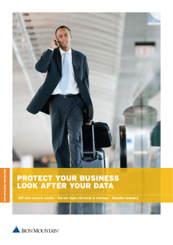 PROTECT YOUR BUSINESS LOOK AFTER YOUR DATA