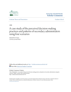 A case study of the perceived decision-making practices