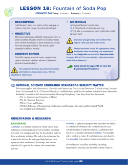 LESSON 16: Fountain of Soda Pop