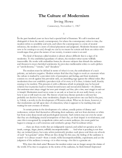 The Culture of Modernism