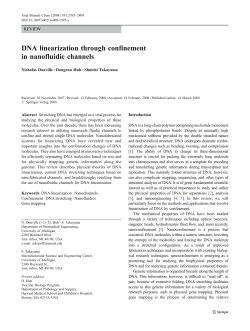 DNA linearization through confinement in