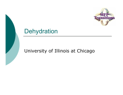 Dehydration - Money Follows the Person