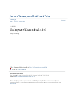 The Impact of Dicta in Buck v. Bell