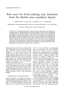 New uses for brick-making clay from the Bail6n area (southern
