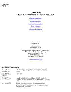 jack smith lincoln graphics collection, 1846-2000