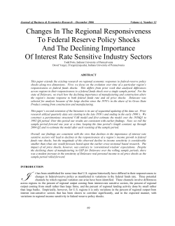 Changes in the Regional Responsiveness to