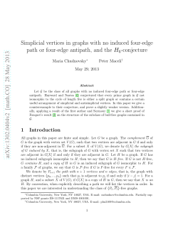 Simplicial vertices in graphs with no induced four
