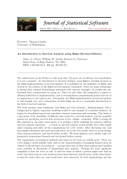 An Introduction to Survival Analysis using Stata (Revised Edition)