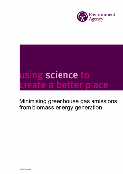 Minimising greenhouse gas emissions from biomass energy