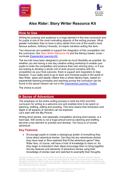 Alex Rider: Story Writer Resource Kit