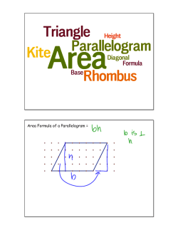 Area Formula of a Parallelogram