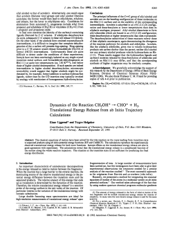 Dynamics of the reaction CH2OH+. fwdarw. CHO++ H2