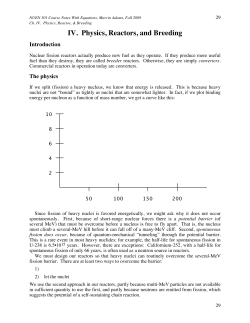 IV. Physics, Reactors, and Breeding