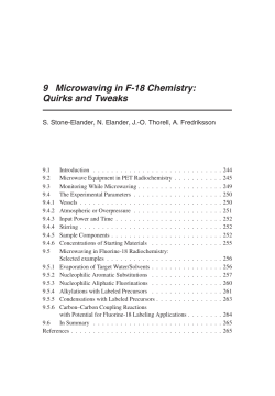 9 Microwaving in F-18 Chemistry: Quirks and Tweaks