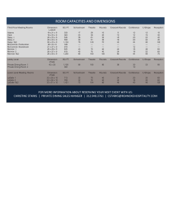 room capacities and dimensions