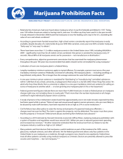 Marijuana Prohibition Facts - Alternative Solutions Plus