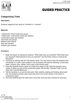 Categorizing Traits