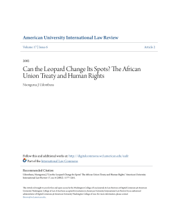 Can the Leopard Change Its Spots? The African Union Treaty and