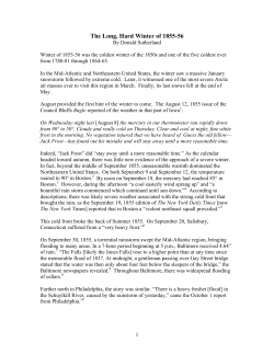 The Long, Hard Winter of 1855-56