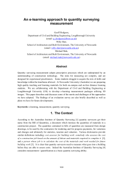 An e-learning approach to quantity surveying measurement