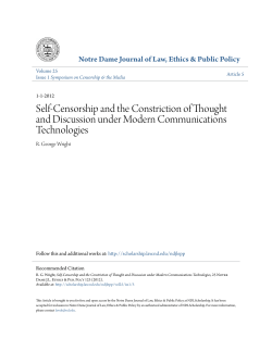 Self-Censorship and the Constriction of Thought and Discussion