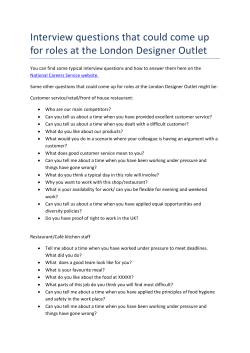 a list of questions asked at interviews for jobs at the