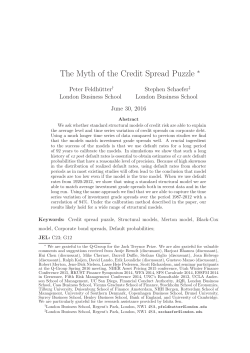 The Myth of the Credit Spread Puzzle