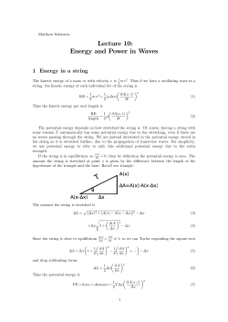 Lecture 10: Energy and Power in Waves