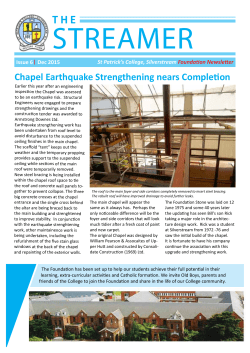 Newsletter No 6 - St Patrick`s College, Silverstream Foundation