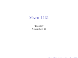 Math 1131 - UConn Math