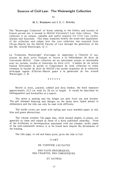 Sources of Civil Law: The Wainwright Collection - Fontanus