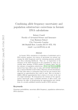 Combining allele frequency uncertainty and