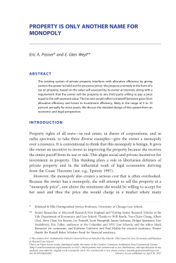 property is only another name for monopoly