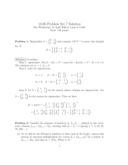 18.06 Problem Set 7 Solution