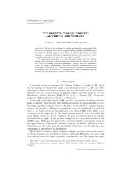 THE DISCRETE PLATEAU PROBLEM