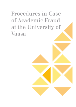 Procedures in Case of Academic Fraud