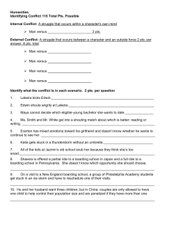 Internal Conflict: A struggle that occurs within a character`s own mind