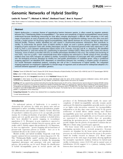 Genomic Networks of Hybrid Sterility