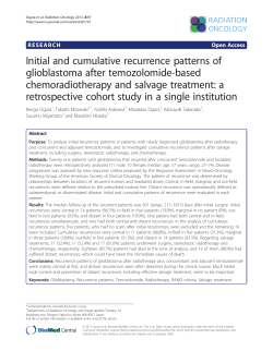 Initial and cumulative recurrence patterns of glioblastoma after