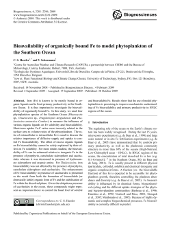 Bioavailability of organically bound Fe to model