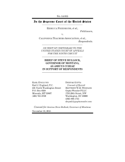 Brief amicus curiae of Steve Bullock, Governor of