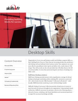 SkillSoft Desktop Skills Brochure